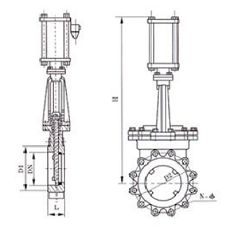氣動刀閘閥結構圖
