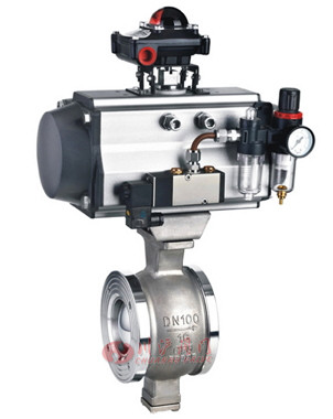 氣動(dòng)對(duì)夾式V型球閥