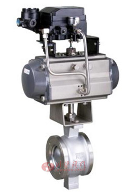 氣動(dòng)對(duì)夾式V型球閥