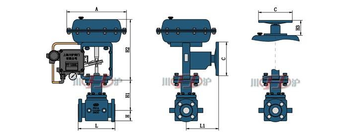 氣動保溫調(diào)節(jié)閥結(jié)構(gòu)圖