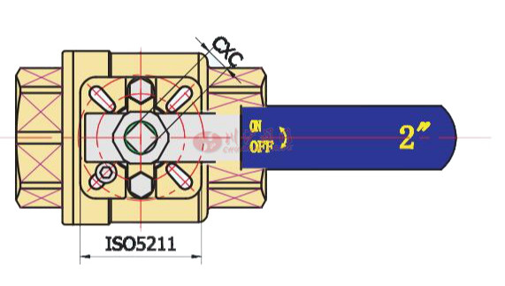 二片式高平臺球閥結(jié)構(gòu)圖